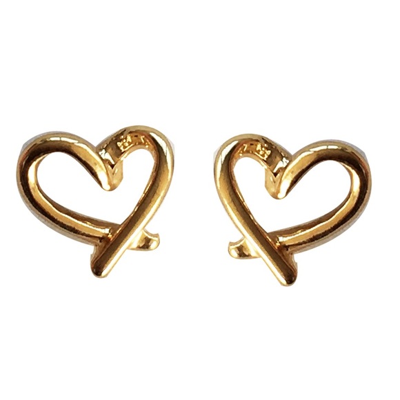 💙Wire Heart Stud Earrings - Picture 2 of 12